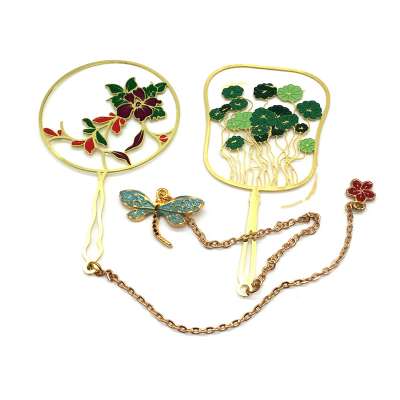 Quality supplier stocked cute custom enamel bookmark metal