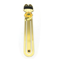 Gold plated soft enamel brass metal souvenir bookmark