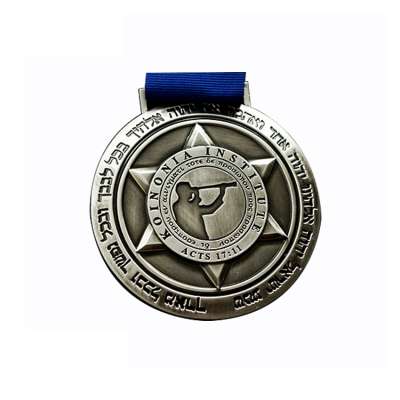 Excellent Quality Zinc Aluminum Alloy anti-virus award medal and  Arts metal Medal With Ribbon